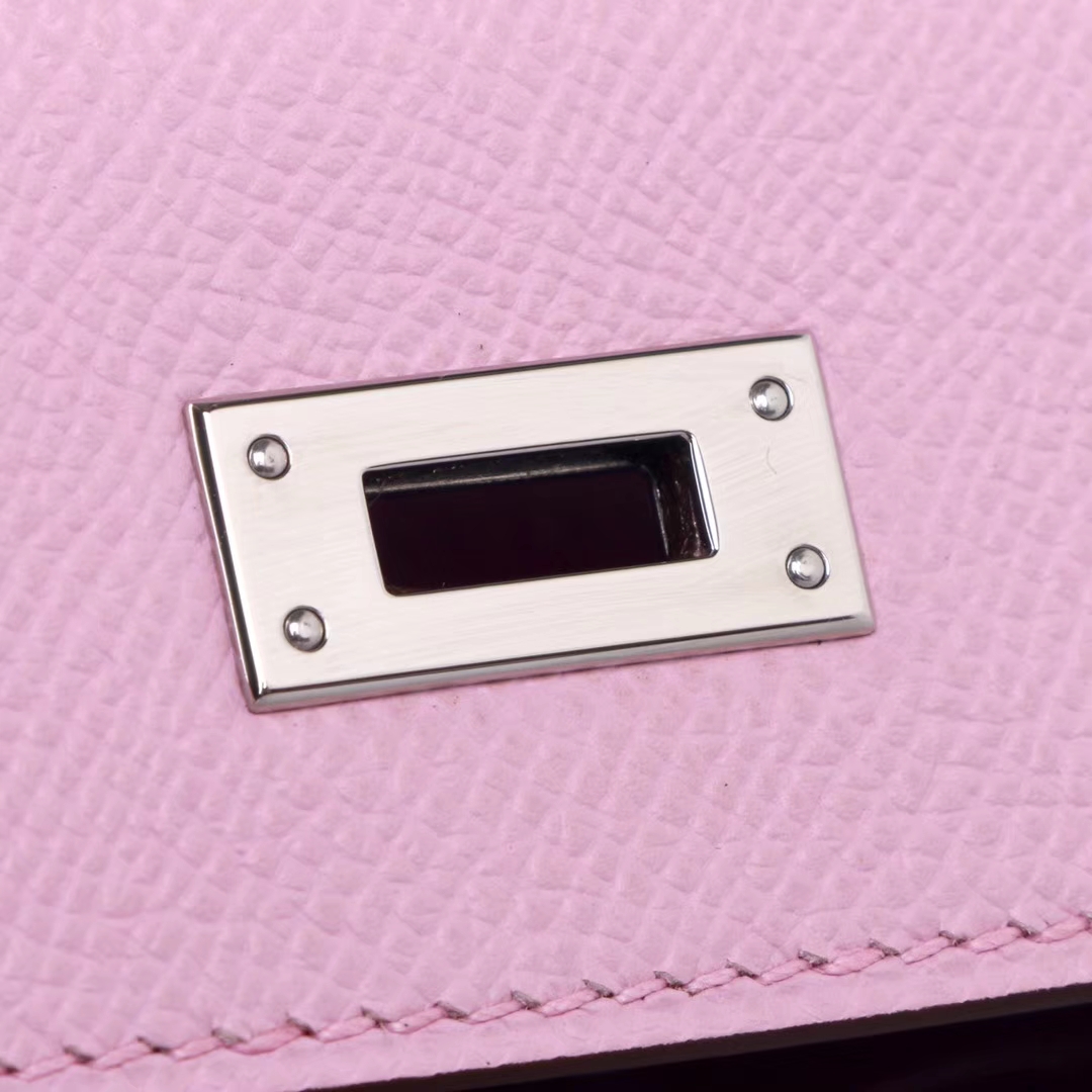 Hermès（爱马仕）miniKelly 迷你凯莉 锦葵紫 Epsom皮 银扣 一代 22cm