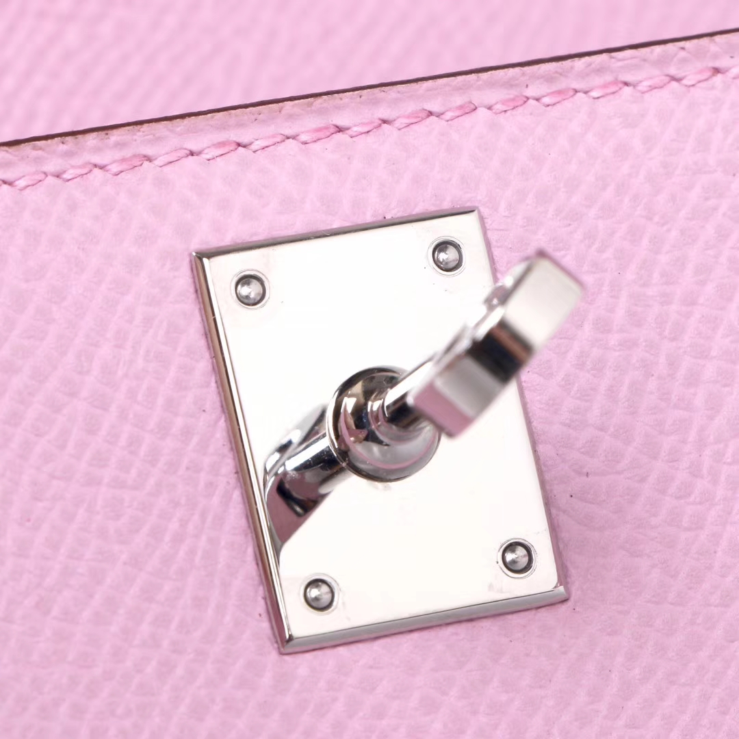 Hermès（爱马仕）miniKelly 迷你凯莉 锦葵紫 Epsom皮 银扣 一代 22cm
