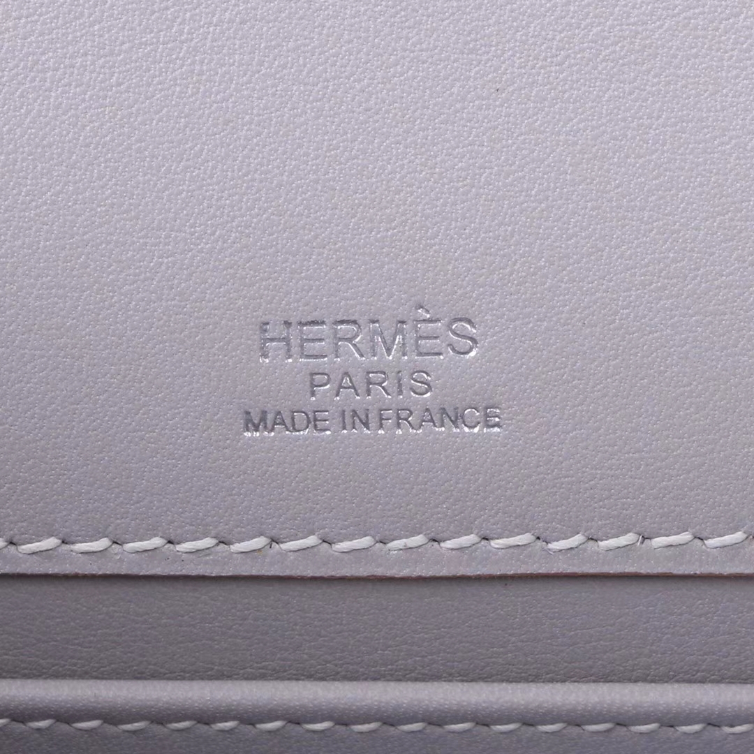 Hermès（爱马仕）miniKelly 迷你凯莉 珍珠灰 Epsom皮 银扣 一代 22cm