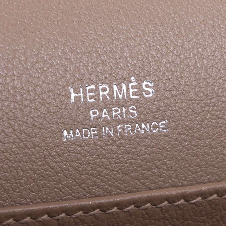 Hermès（爱马仕）roulis 猪鼻包 斑鸠灰  evercolor 银扣 19cm