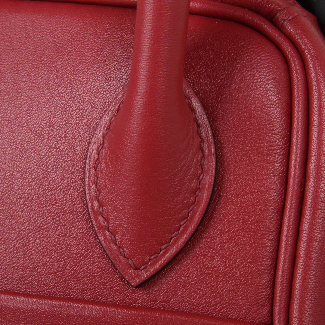 Hermès（爱马仕）Lindy 琳迪包 石榴红 Swift皮 银扣 26cm