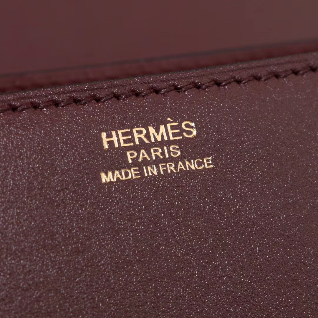 Hermès（爱马仕）Constace 空姐包 爱马仕红 EV 金扣 19cm