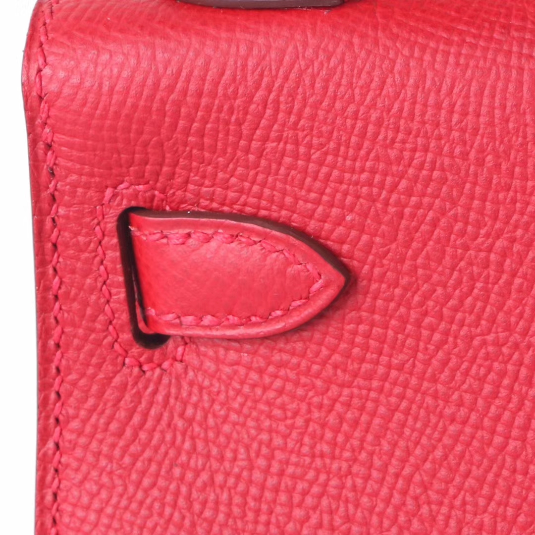 Hermès（爱马仕）mini Kelly 迷你凯莉 国旗红 epsom皮 2代 银扣 20cm