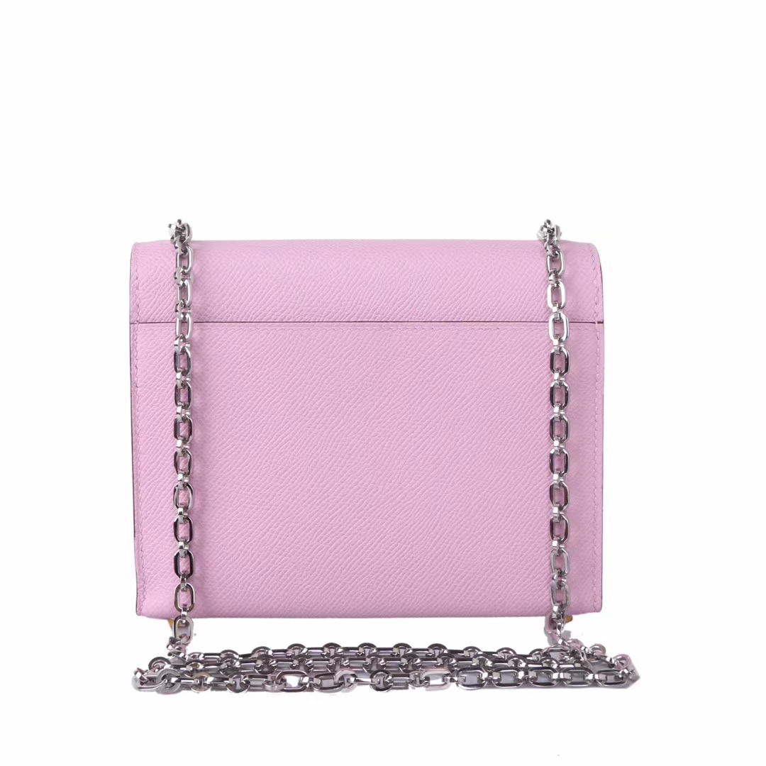 Hermès（爱马仕）Verrou Chaîne 锁链包 锦葵紫 epsom皮 17cm