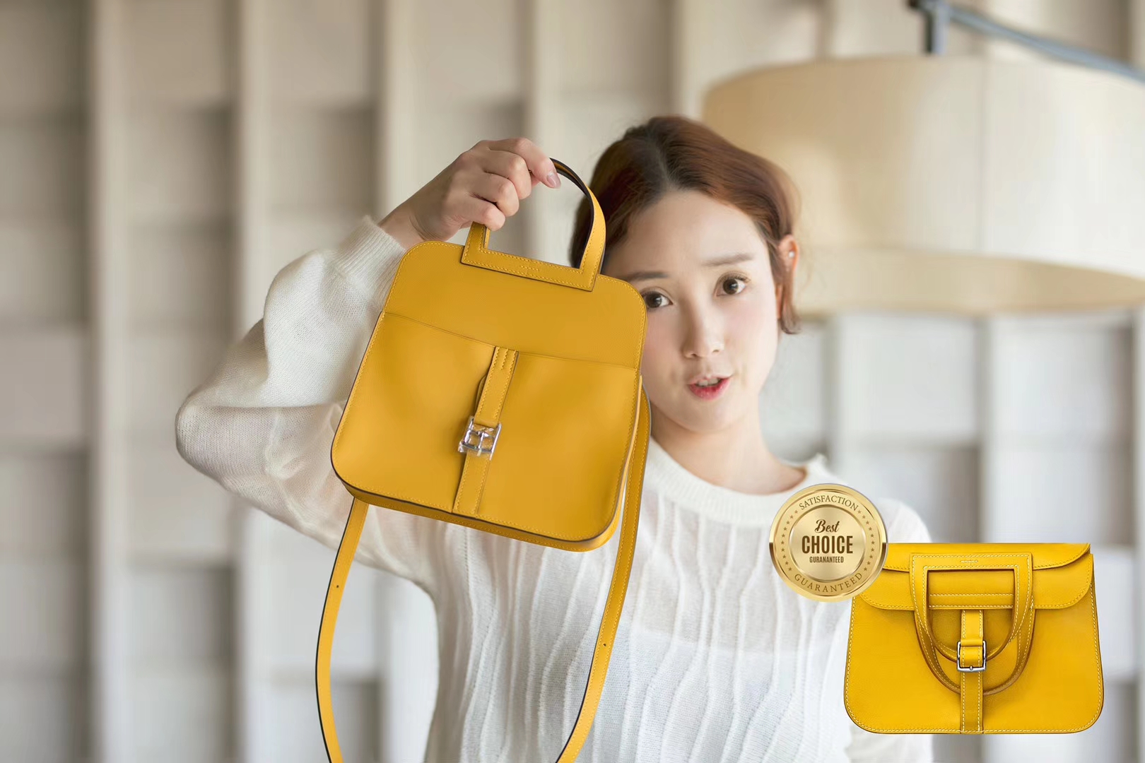 Hermès（爱马仕）Halzan mini 琥珀黄 swift