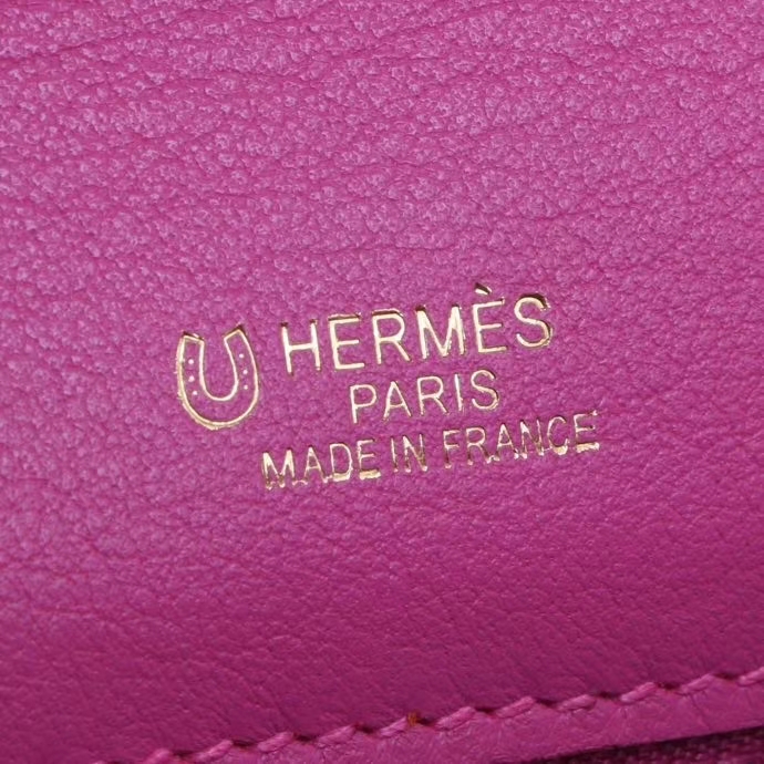 Hermès（爱马仕）Kelly 凯莉包 拉丝金扣 9L玉兰粉拼樱花粉 swift皮 25cm