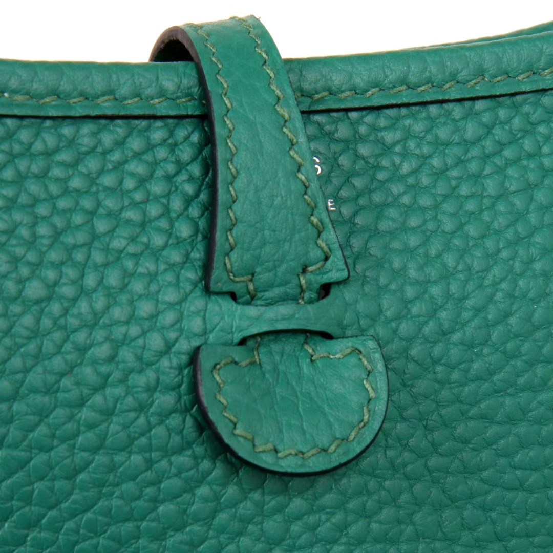Hermès（爱马仕）Evelyne 伊芙琳 丝绒绿 Togo 银扣 28cm
