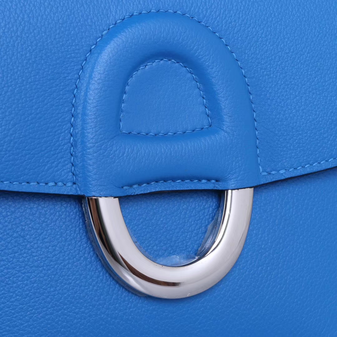 Hermès（爱马仕）MIDI 坦桑尼亚蓝  EV 银扣 25cm