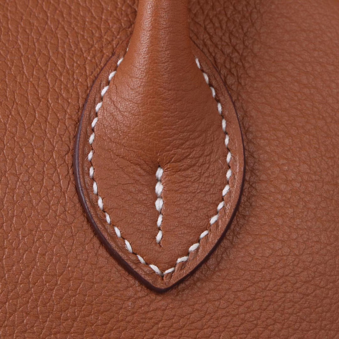Hermès（爱马仕）Mini bolide 保龄球包 金棕  EV 金扣 18cm