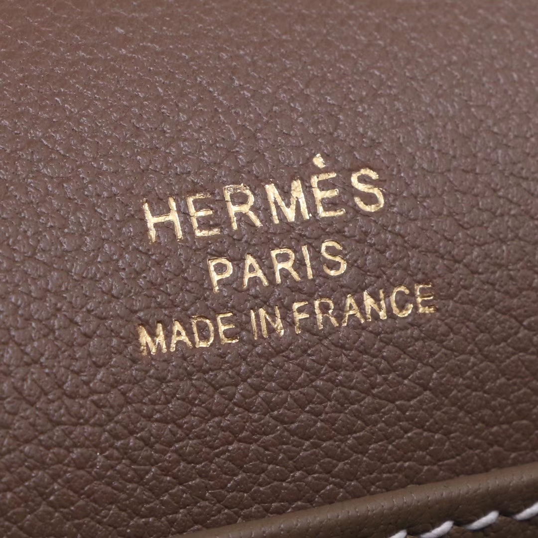 Hermès（爱马仕）roulis 猪鼻包 大象灰  ev 金扣 19cm