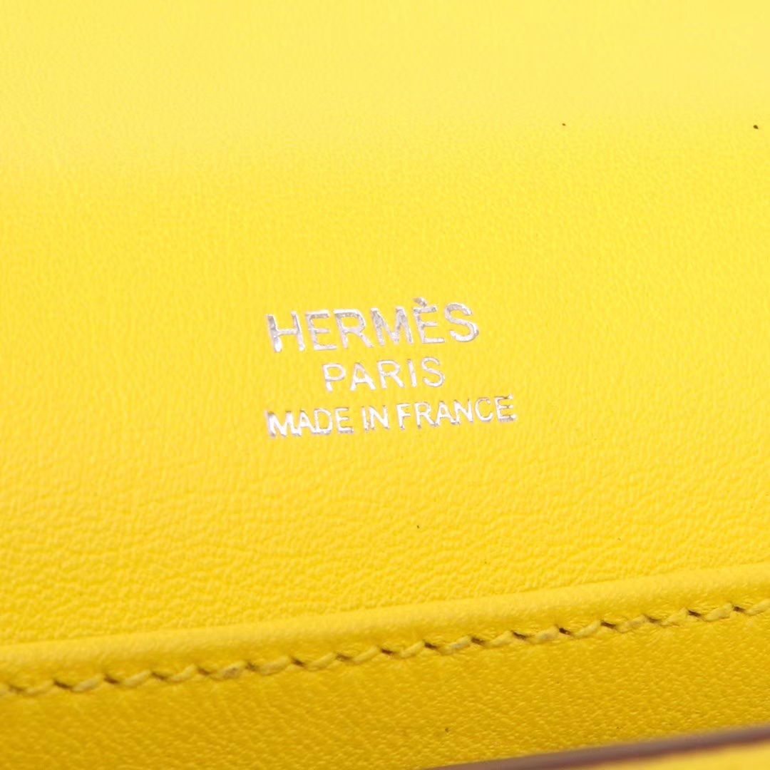 Hermès（爱马仕）roulis 猪鼻包 鹅蛋黄 ev 银扣 19cm