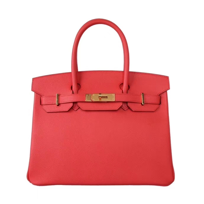 Hermès（爱马仕）Birkin 铂金包 番茄红 EP 金扣 30CM