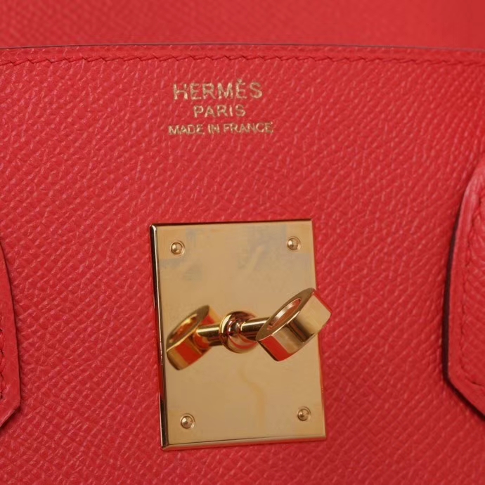 Hermès（爱马仕）Birkin 铂金包 番茄红 EP 金扣 30CM