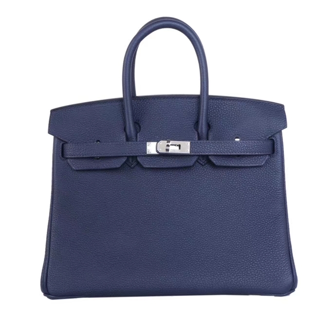 Hermès（爱马仕）Birkin 铂金包 午夜蓝  Togo 银扣 25CM