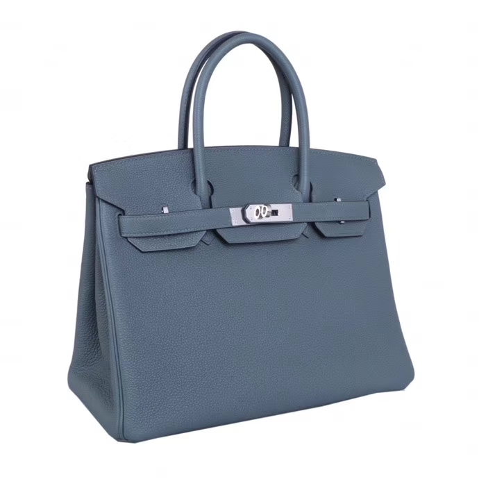 Hermès（爱马仕）Birkin 铂金包 杏绿色 Togo 银扣 30CM