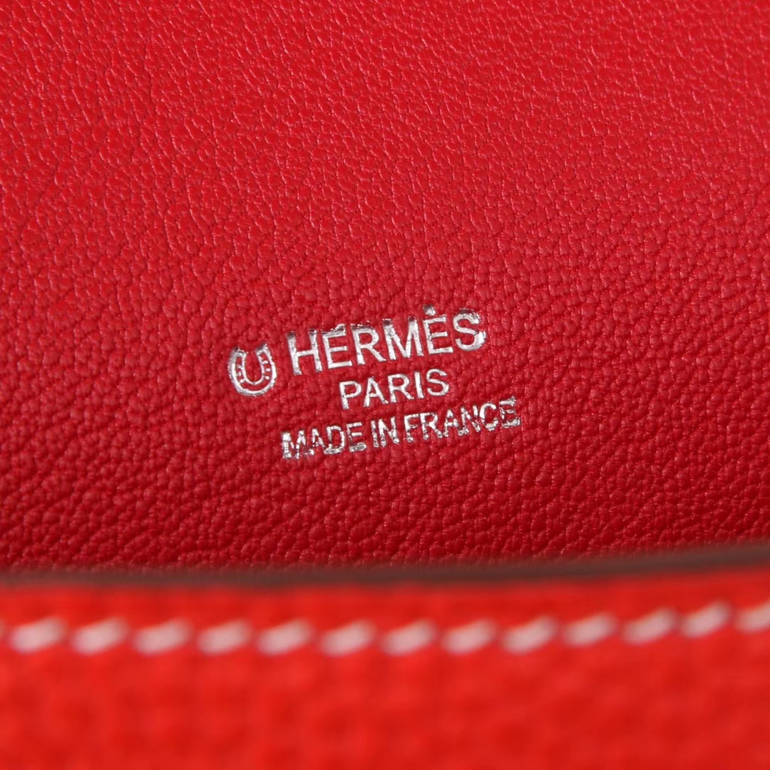 Hermès（爱马仕）Jypsiere吉普赛 番茄红拼国旗红 togo 银扣 28cm