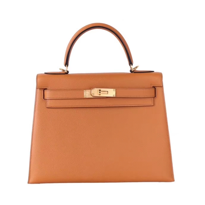 Hermès（爱马仕）Kelly 凯莉包 太妃金 Epsom 皮 金扣 28cm