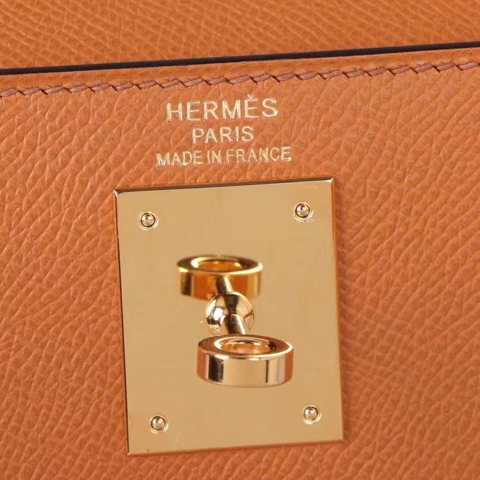 Hermès（爱马仕）Kelly 凯莉包 太妃金 Epsom 皮 金扣 28cm