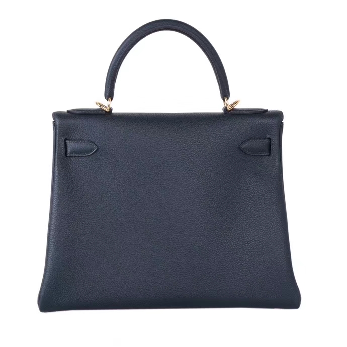 Hermès（爱马仕）Kelly 凯莉包 黑色 TOGO 金扣 28cm