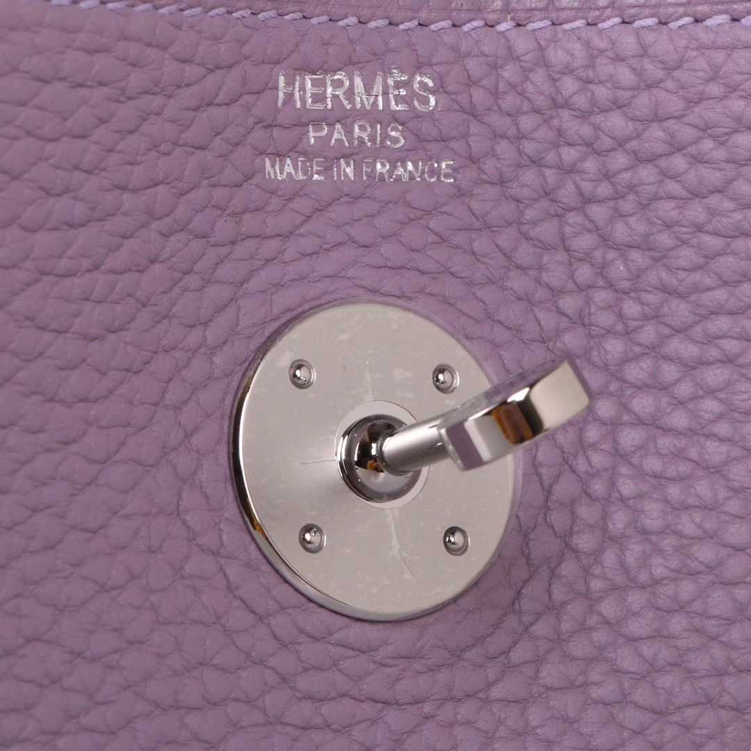 Hermès（爱马仕）Lindy 琳迪包 香芋紫 togo 银扣 30cm