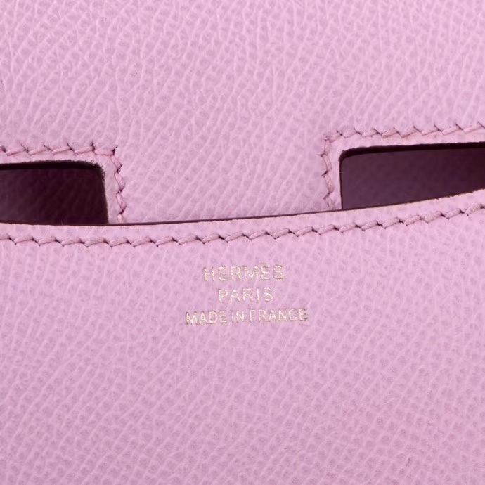 Hermès（爱马仕）Constance 空姐包 锦葵紫 epsom皮 金扣 19cm