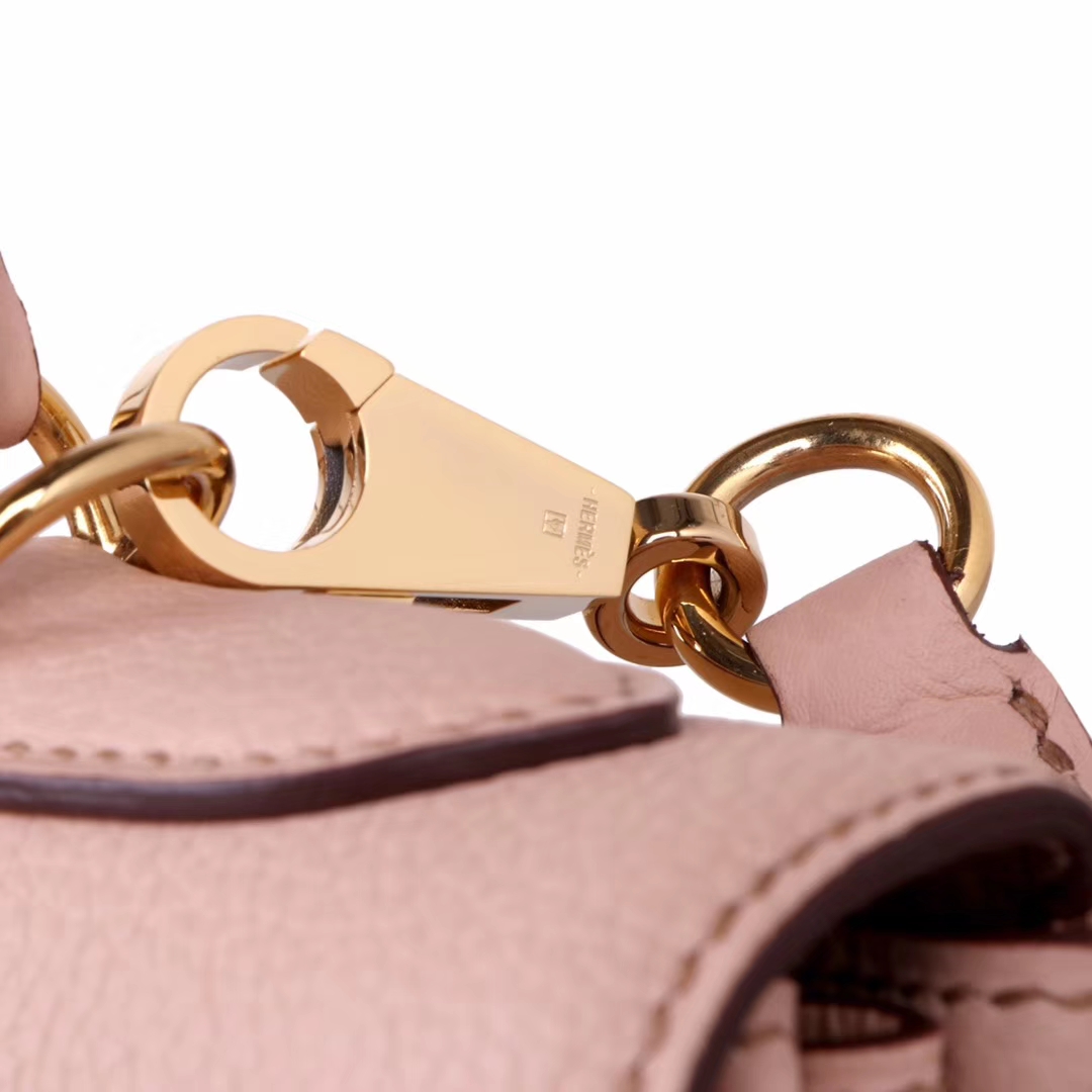 Hermès（爱马仕）Kelly 凯莉包 藕粉色 Togo 小牛皮 金扣 28cm