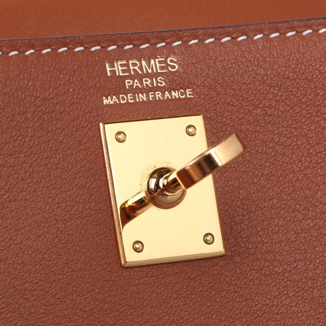 Hermès（爱马仕）kelly danse 跳舞包 金棕色 swift皮 金扣 22cm