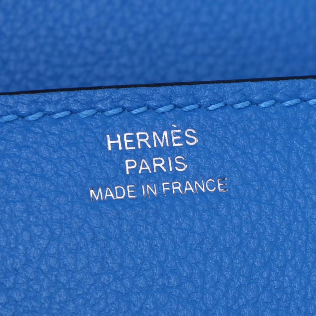 Hermès（爱马仕）MIDI 坦桑尼亚蓝 EV 银扣 25cm