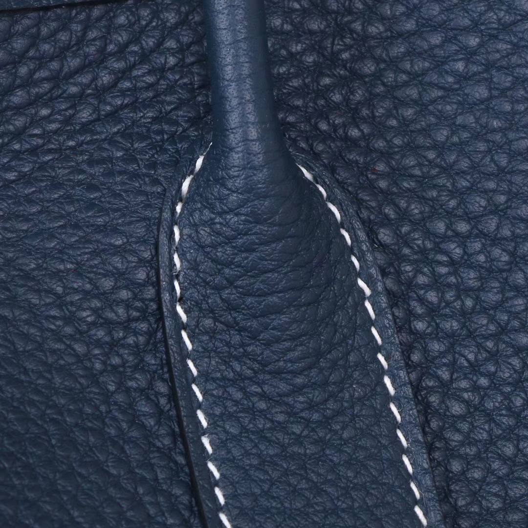 Hermès（爱马仕）Garden 花园包 鸭子蓝 togo 银扣 30cm