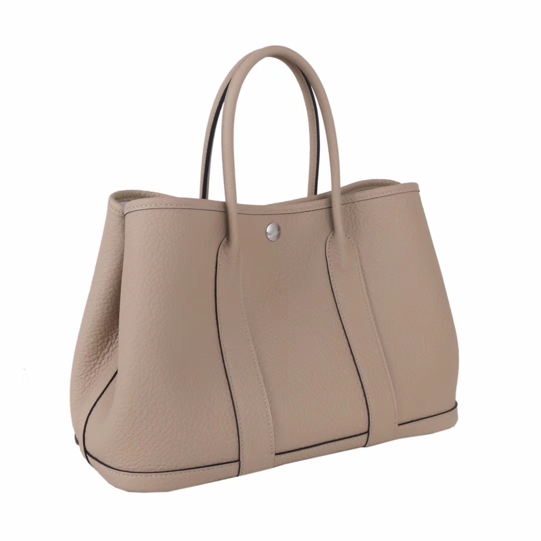 Hermès（爱马仕）Garden 花园包 风衣灰  togo 银扣 30cm