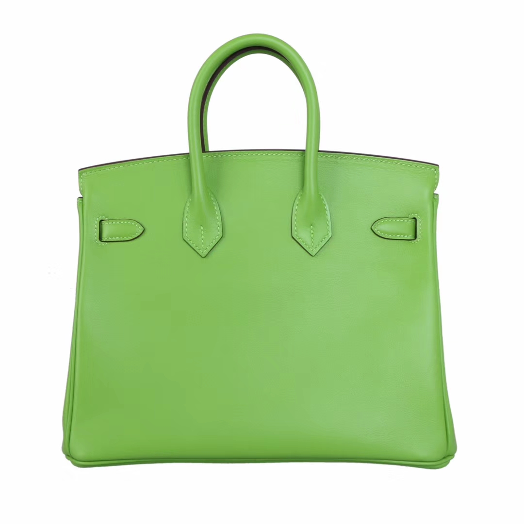 Hermès（爱马仕）Birkin 铂金包 奇异果绿 swift皮 银扣 25cm