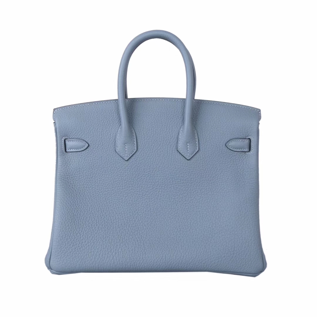 Hermès（爱马仕）Birkin 铂金包 亚麻蓝  Togo 银扣 25cm