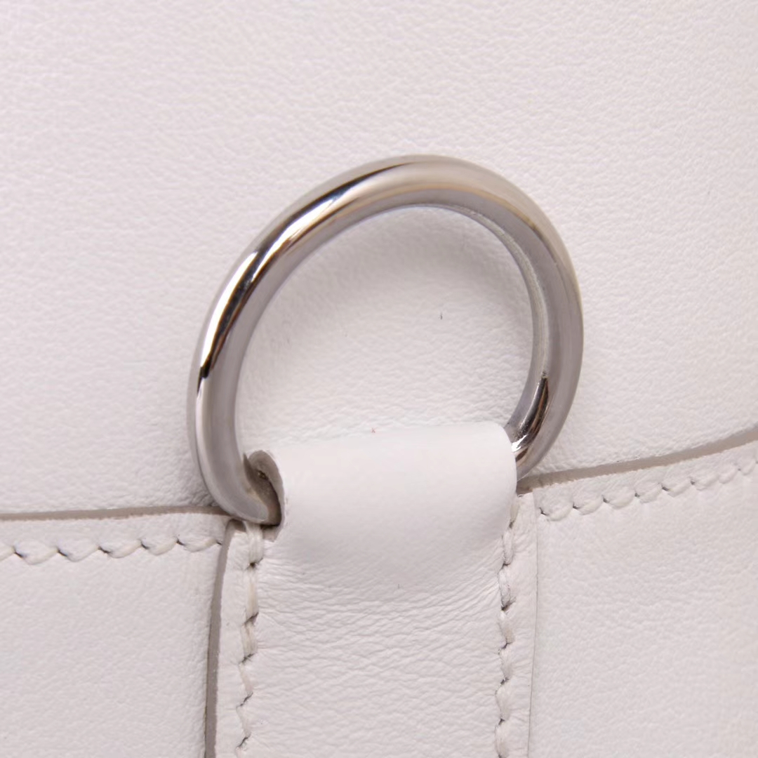 Hermès（爱马仕）Toolbox 牛奶盒 白拼鹅黄 swift皮 银扣 26cm