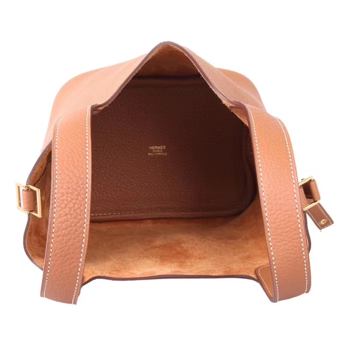 Hermès（爱马仕）Picotin 菜篮包 金棕 togo 金扣 18cm