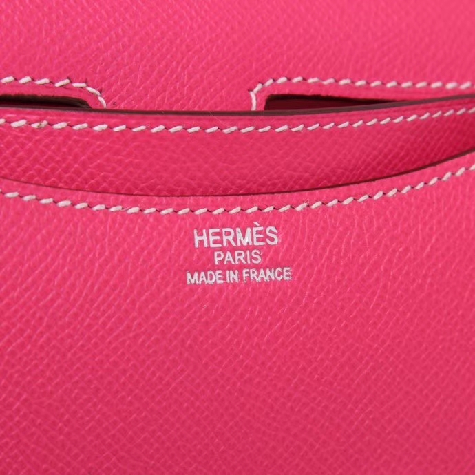 Hermès（爱马仕）Constace 空姐包 糖果粉 EP 银扣 19cm