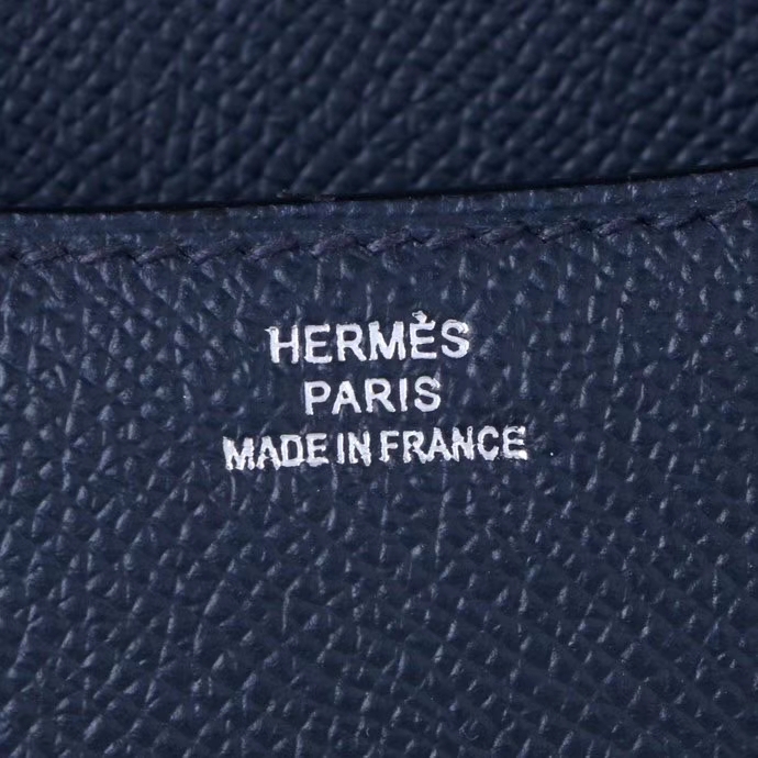 Hermès（爱马仕）Constace 空姐包 午夜蓝 EP 银扣 19cm