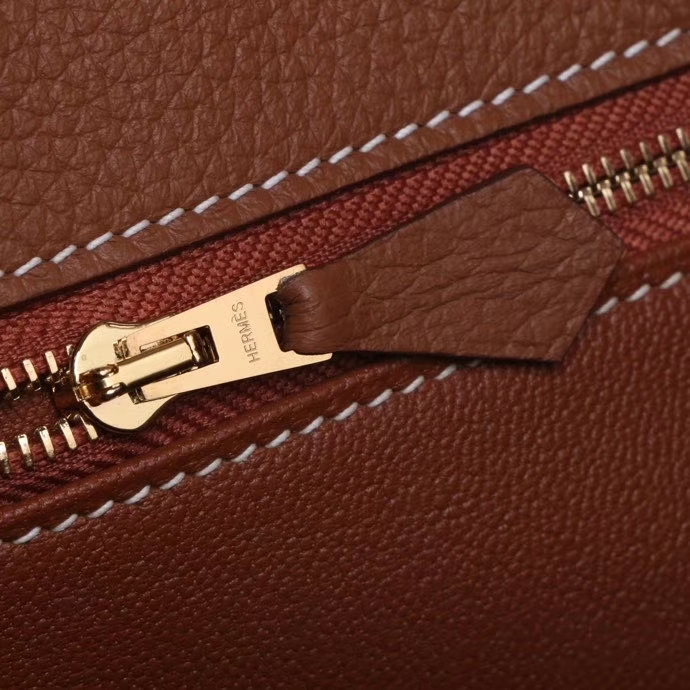 Hermès（爱马仕）soKelly 单肩包 金棕色 togo 金扣 22cm