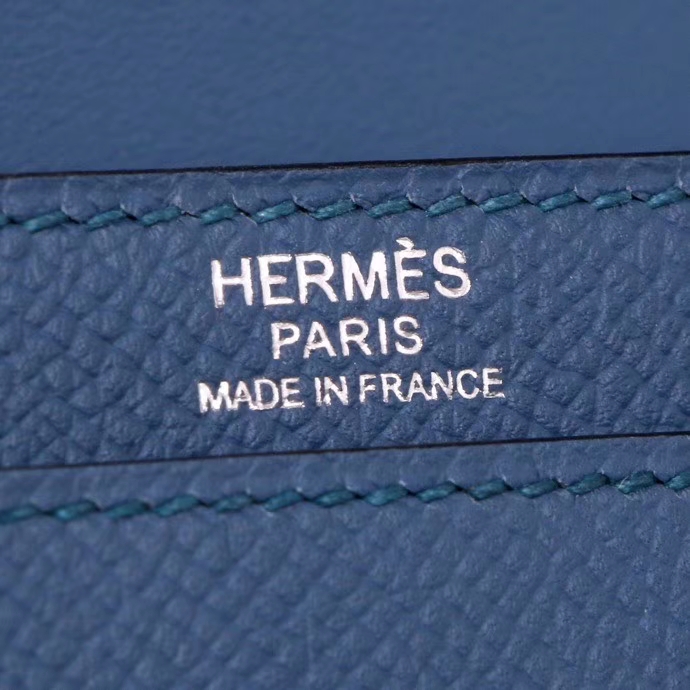 Hermès（爱马仕）Verrou 锁链包 玛瑙蓝 epsom皮 银扣 17cm