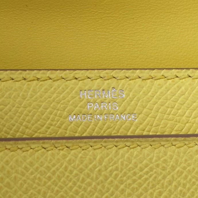 Hermès（爱马仕）Verrou 锁链包 柠檬黄 epsom皮 银扣 17cm