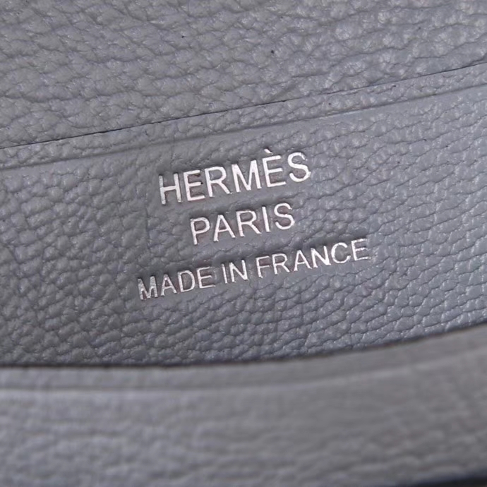 Hermès（爱马仕）Bearn 小H扣 短夹 冰川蓝 银扣 Togo