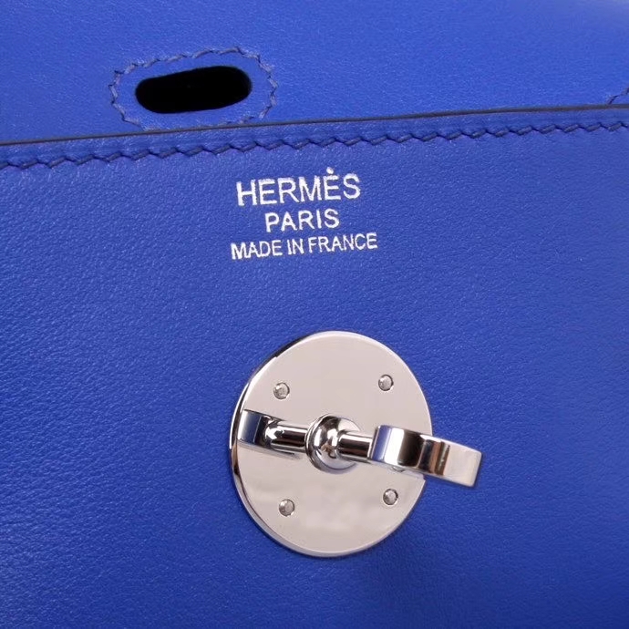 Hermès（爱马仕）Lindy 26 银扣 电光蓝 swift皮