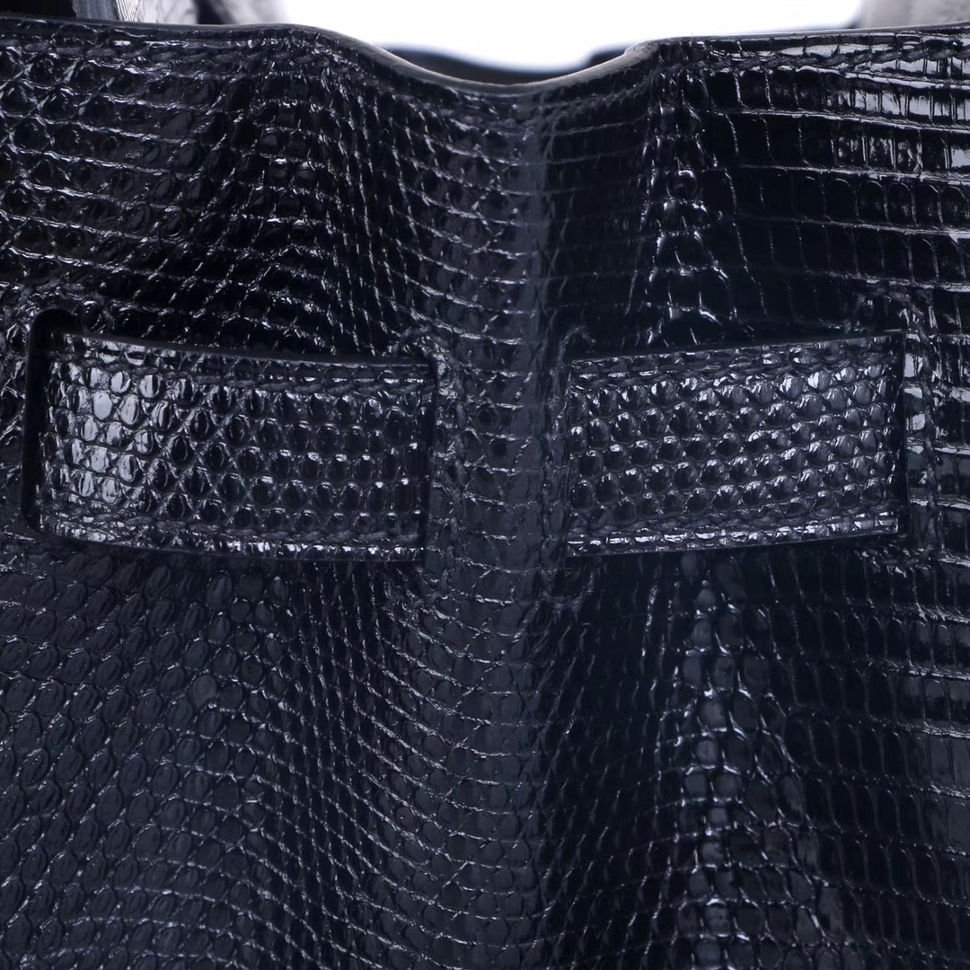 Hermès（爱马仕）birkin 铂金包 黑色 蜥蜴皮 金扣 30cm