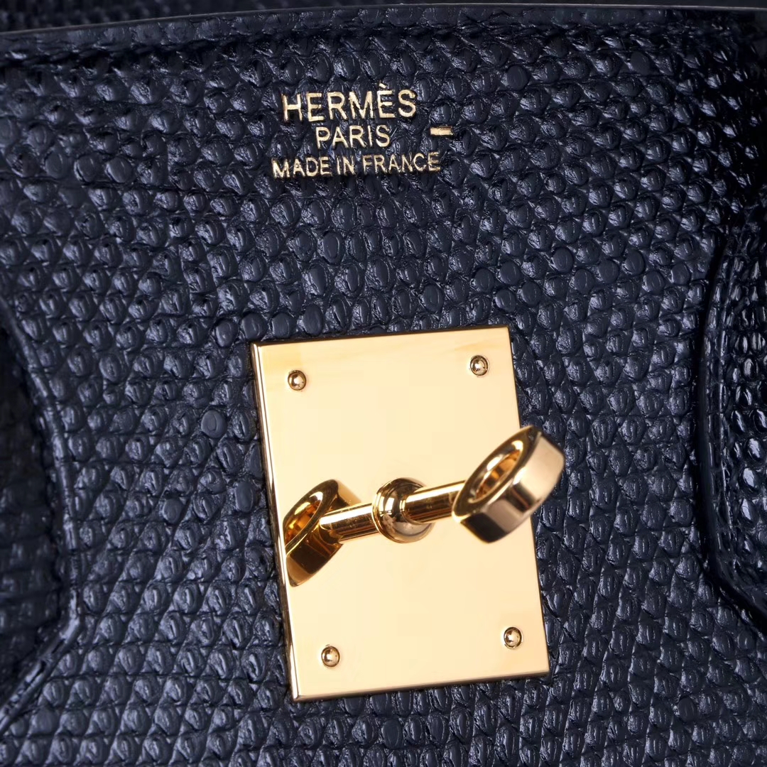Hermès（爱马仕）birkin 铂金包 黑色 蜥蜴皮 金扣 30cm