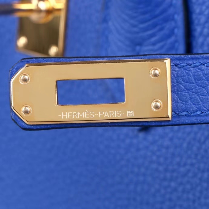 Hermès（爱马仕）birkin 25 金扣 I7琉璃蓝 togo