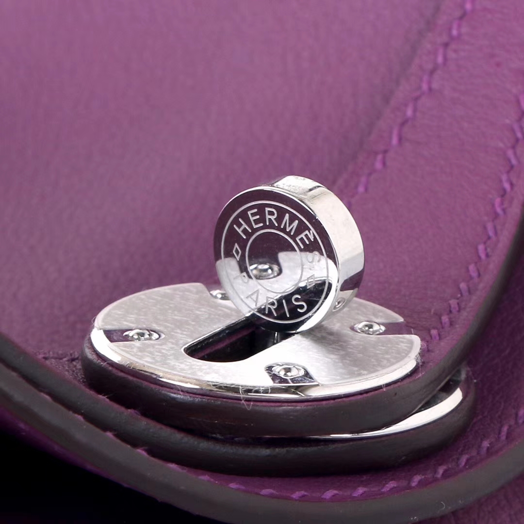 Hermès（爱马仕）mini lindy20  银扣 海葵紫  swift
