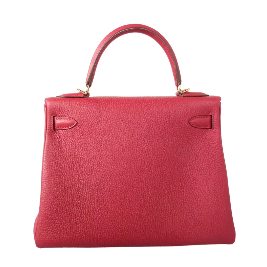 Hermès（爱马仕）Kelly凯莉包 宝石红 togo 金扣 28cm