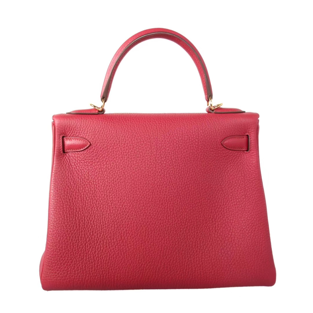 Hermès（爱马仕）Kelly凯莉包 宝石红 togo 金扣 28cm